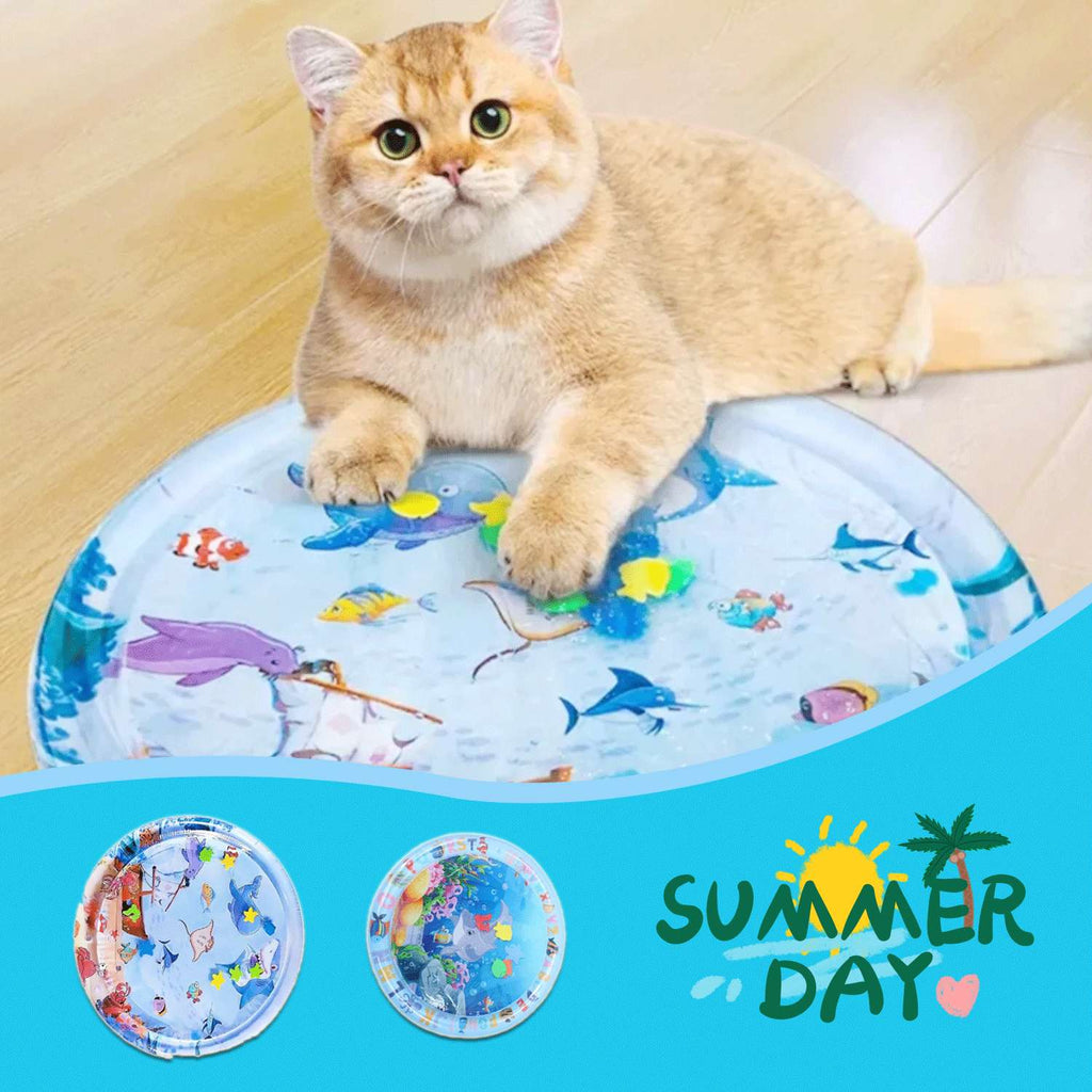 LAJVERO cooling pet water mat with cat
