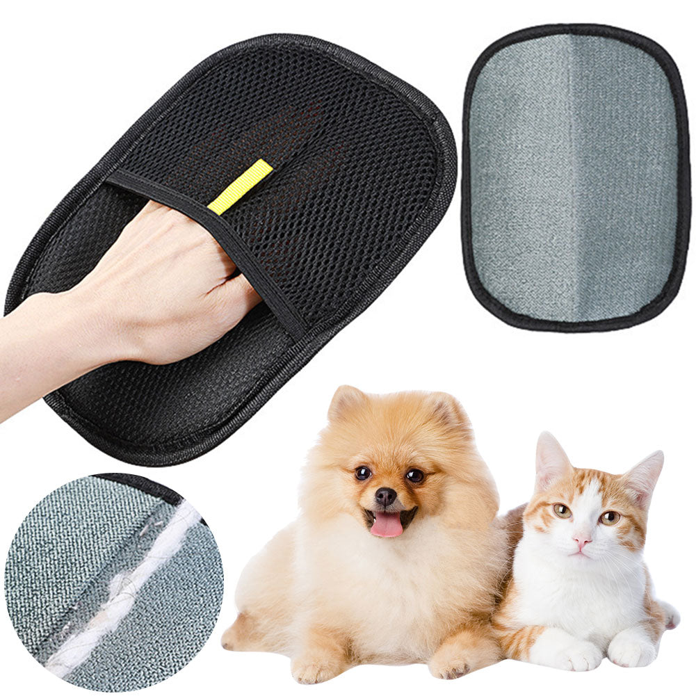 LAJVERO pet grooming mitt front and back