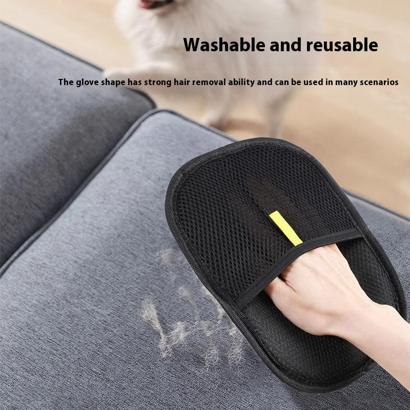 LAJVERO washable grooming mitt used on fabric